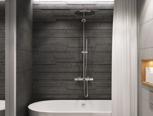 Stijlvolle moderne badkamer door Geometrium