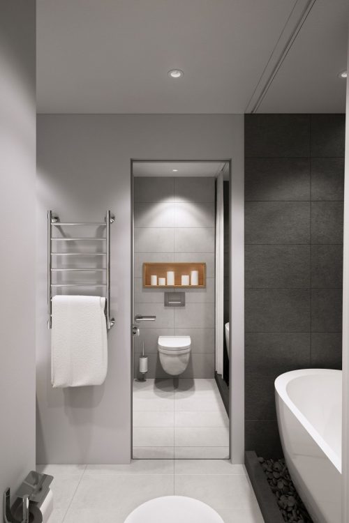 Stijlvolle moderne badkamer door Geometrium