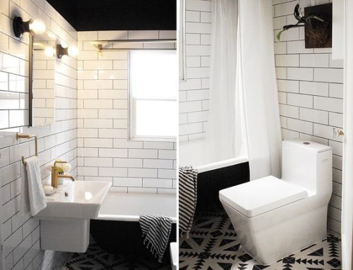 Stijlvolle zwart wit badkamer renovatie