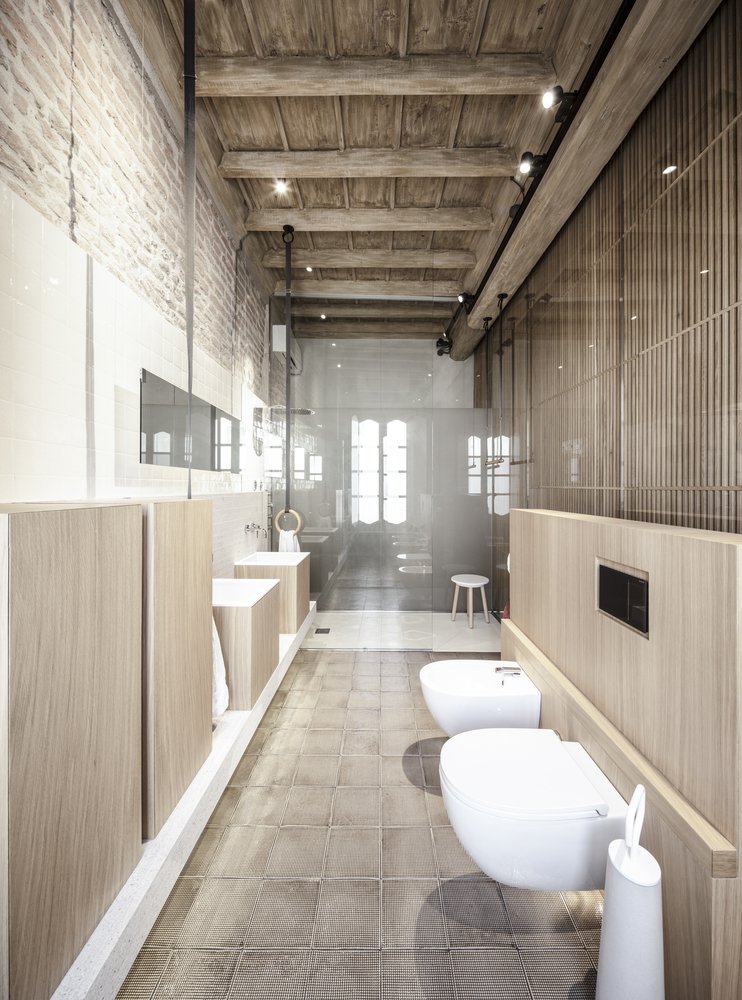 Stoere badkamer met een karakteristiek modern ontwerp