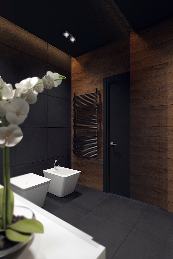 Strakke moderne badkamer met een luxe elegante sfeer