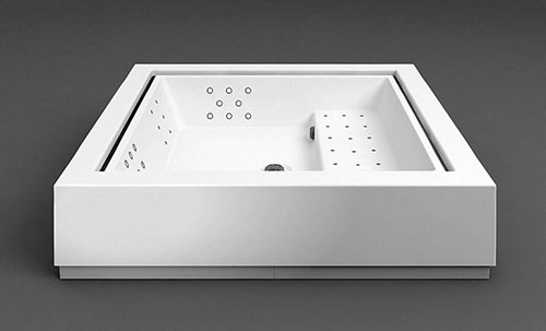 Vierkant bad jacuzzi van Zucchetti
