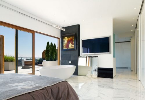 Wenteltrap in badkamer