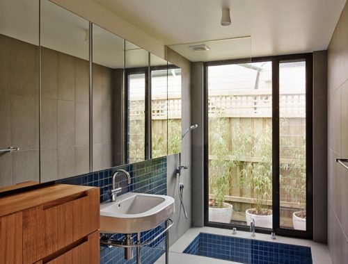 Zwembad effect met bad in vloer